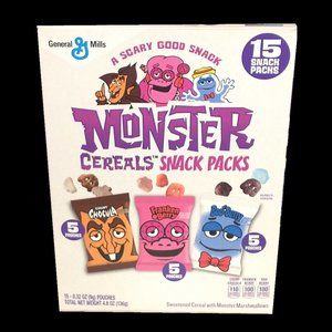 Monster Cereal Snack Packs Boo Berry Franken Count Chocula Classic Retro Foodie